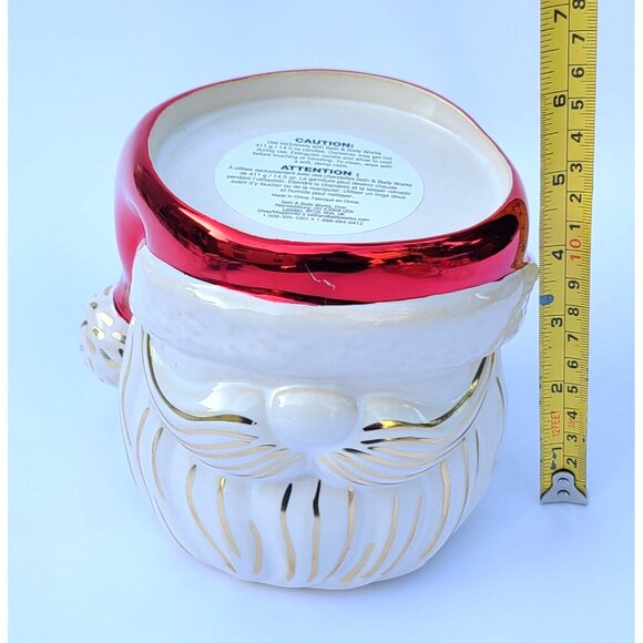 Bath & Body Works Other - Bath & Body Works SANTA CLAUS HEAD 3-WICK Candle Holder PEDESTAL Christmas 2021